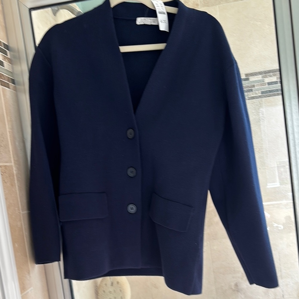 J Crew Sweater Blazer in Navy size Small NWT